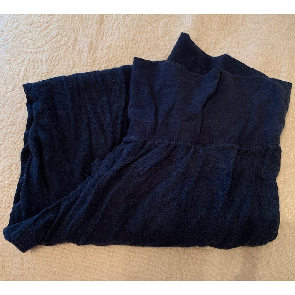 Womens Old Navy navy blue linen maternit